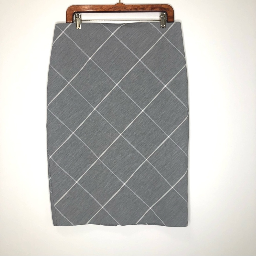 Express Grid Pattern Pencil Skirt